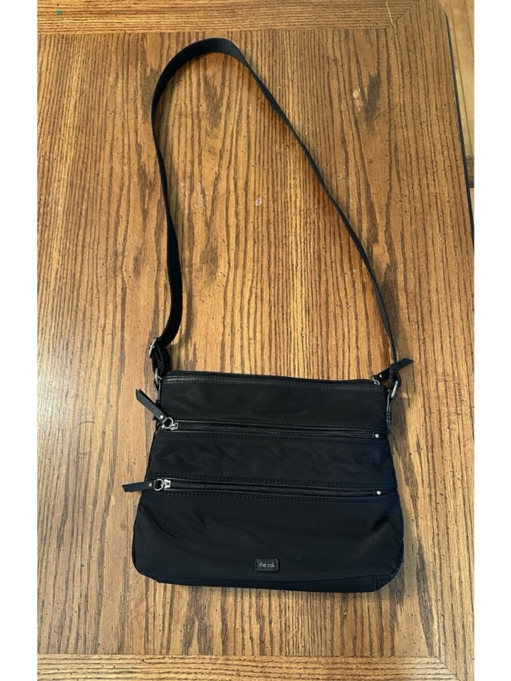 The Sak Women's Esperato Nylon Crossbody On the Go Black Lightweight Purse Bag